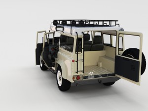 full land rover defender 110 station wagon rev 3D 모델