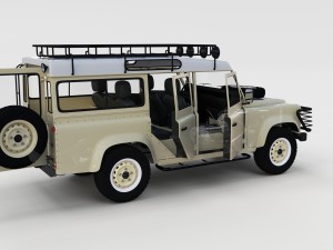 full land rover defender 110 station wagon rev 3D 모델