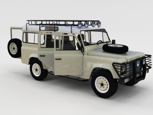 full land rover defender 110 station wagon rev 3D 모델