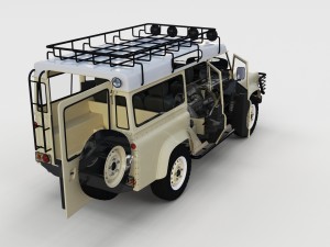 full land rover defender 110 station wagon rev 3D 모델