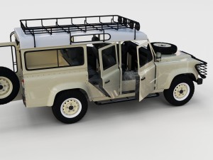 full land rover defender 110 station wagon rev 3D 모델