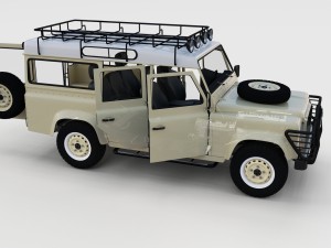 full land rover defender 110 station wagon rev 3D 모델