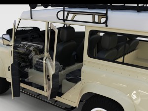 full land rover defender 110 station wagon rev 3D 모델