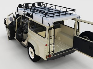 full land rover defender 110 station wagon rev 3D 모델