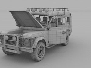 full land rover defender 110 station wagon rev 3D 모델