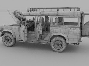 full land rover defender 110 station wagon rev 3D 모델