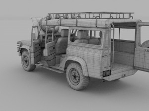 full land rover defender 110 station wagon rev 3D 모델
