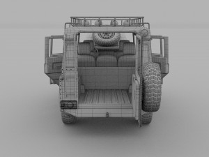 full land rover defender 110 station wagon rev 3D 모델