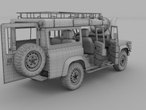full land rover defender 110 station wagon rev 3D 모델
