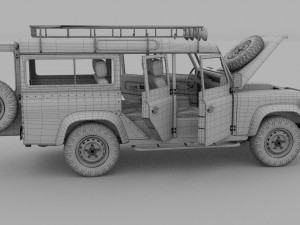 full land rover defender 110 station wagon rev 3D 모델