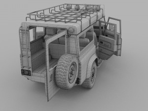 full land rover defender 110 station wagon rev 3D 모델