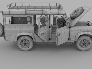 full land rover defender 110 station wagon rev 3D 모델