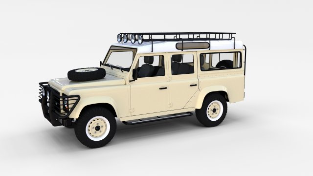land rover defender 110 station wagon w interior 3D 모델 .c4d .max .obj .3ds .fbx .stl .blend 