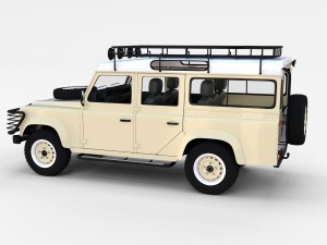 land rover defender 110 station wagon w interior 3D 모델