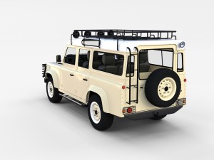 land rover defender 110 station wagon w interior 3D 모델