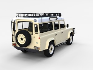 land rover defender 110 station wagon w interior 3D 모델