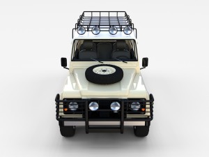 land rover defender 110 station wagon w interior 3D 모델