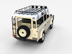 land rover defender 110 station wagon w interior 3D 모델