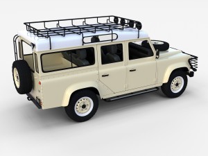 land rover defender 110 station wagon w interior 3D 모델