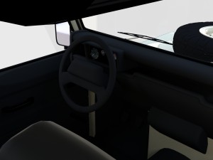 land rover defender 110 station wagon w interior 3D 모델