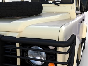 land rover defender 110 station wagon w interior 3D 모델