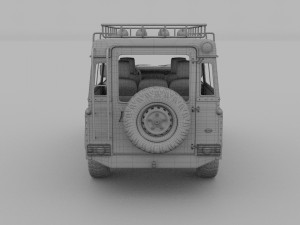 land rover defender 110 station wagon w interior 3D 모델
