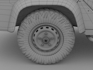 land rover defender 110 station wagon w interior 3D 모델