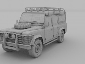 land rover defender 110 station wagon rev 3D Model