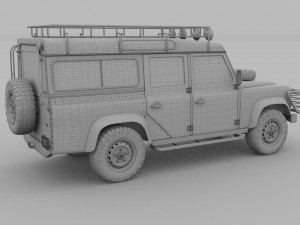 land rover defender 110 station wagon rev 3D Model