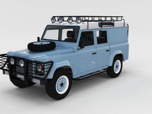 full land rover defender 110 utility station wagon 3D Model