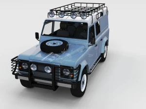 full land rover defender 110 utility station wagon 3D Model