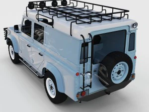 full land rover defender 110 utility station wagon 3D Model