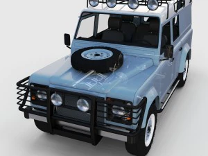 full land rover defender 110 utility station wagon 3D Model