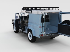 full land rover defender 110 utility station wagon Modello 3D