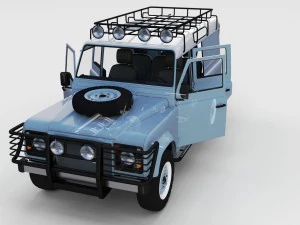 full land rover defender 110 utility station wagon 3D Model