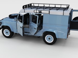 full land rover defender 110 utility station wagon Modello 3D