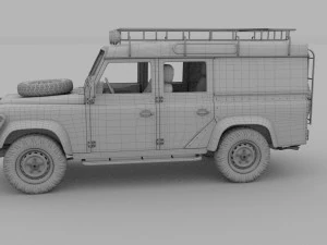 full land rover defender 110 utility station wagon 3D Model