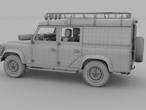 full land rover defender 110 utility station wagon Modello 3D