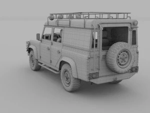 full land rover defender 110 utility station wagon 3D Model