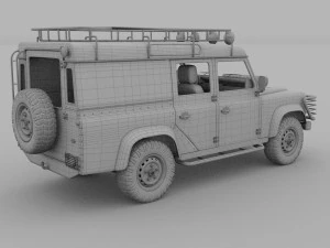 full land rover defender 110 utility station wagon 3D Model