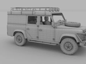 full land rover defender 110 utility station wagon 3D Model