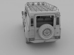 full land rover defender 110 utility station wagon 3D Model