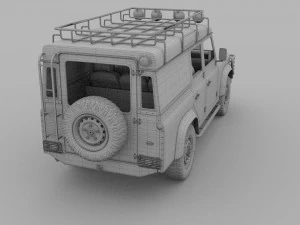 full land rover defender 110 utility station wagon 3D Model