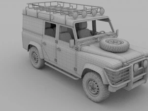 full land rover defender 110 utility station wagon 3D Model