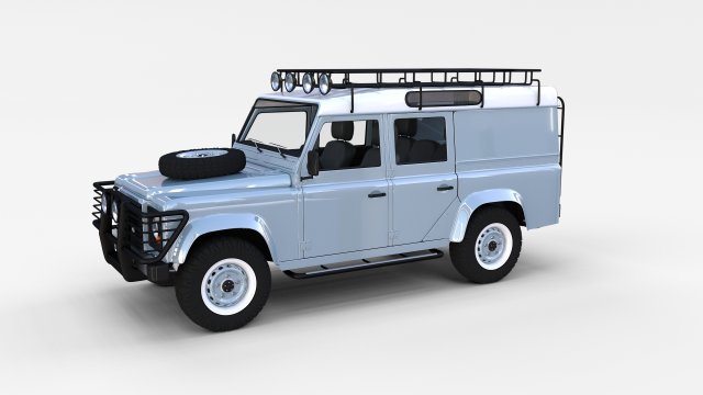 land rover defender 110 utility station wagon w in Model 3D .c4d .max .obj .3ds .fbx .stl .blend 