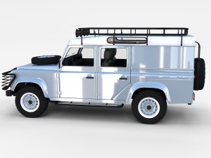 land rover defender 110 utility station wagon w in Model 3D
