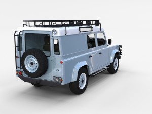 land rover defender 110 utility station wagon w in Model 3D