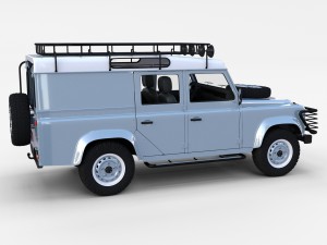 land rover defender 110 utility station wagon w in Model 3D
