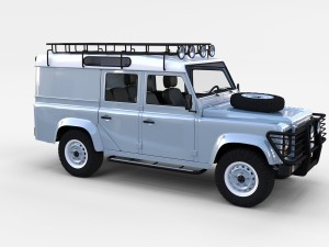 land rover defender 110 utility station wagon w in Model 3D