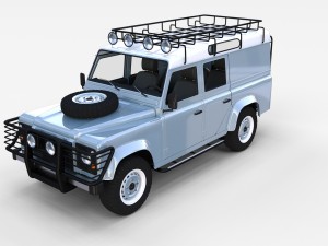 land rover defender 110 utility station wagon w in Model 3D